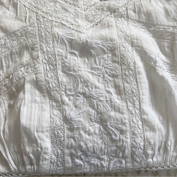 NWT LOVESHACKFANCY Cheri Cream Eyelet Lace Dress - Picture 8 of 8